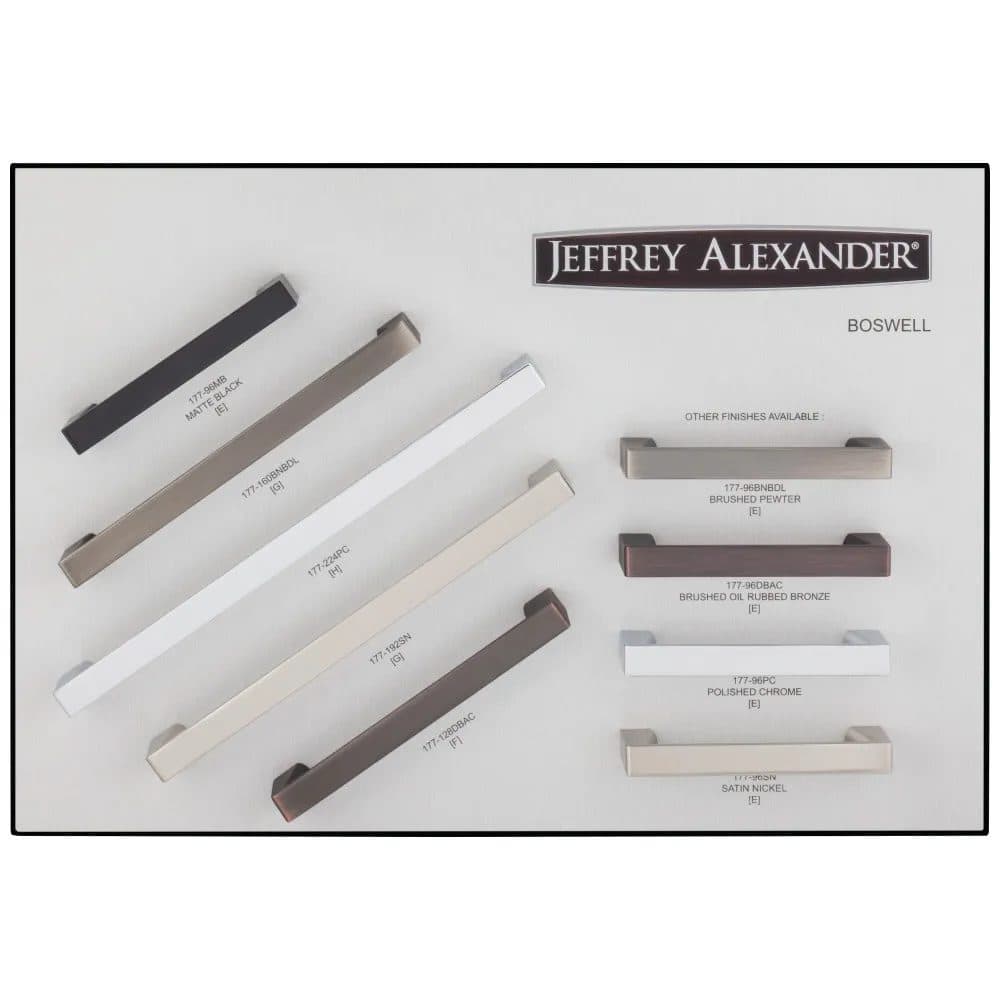 Designer cabinet hardware selections for a Southlake kitchen