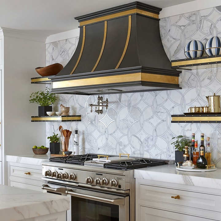 Elegant range hood design in a Southlake luxury kitchen