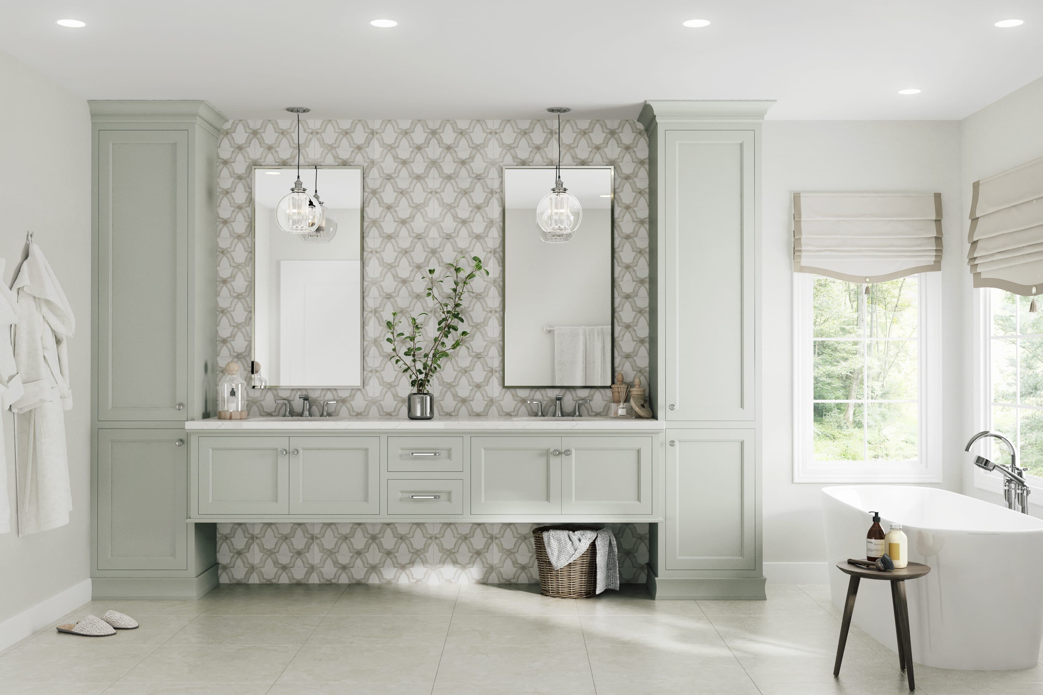 Serene minimalist bathroom design concept in Southlake, Texas