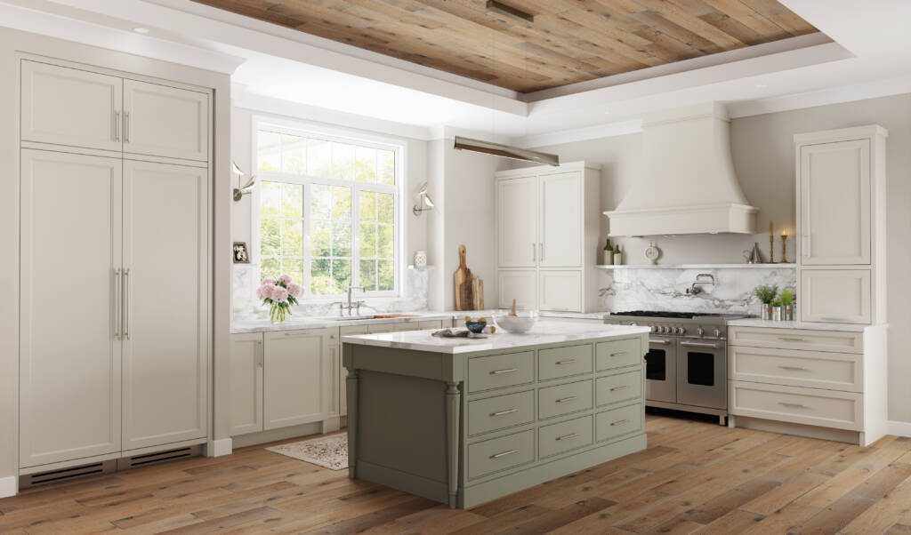 Natural Elegance -Southlake’s trusted luxury remodeling experts Southlake luxury kitchen island with Cambria quartz countertop and white oak accents