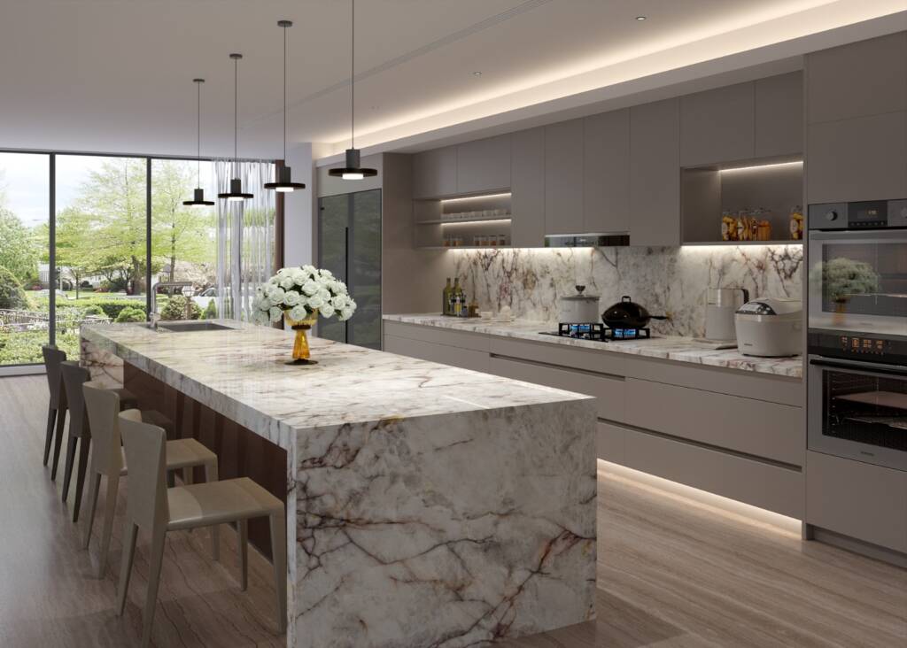 Luxury kitchen countertops installed in Westlake and DFW homes