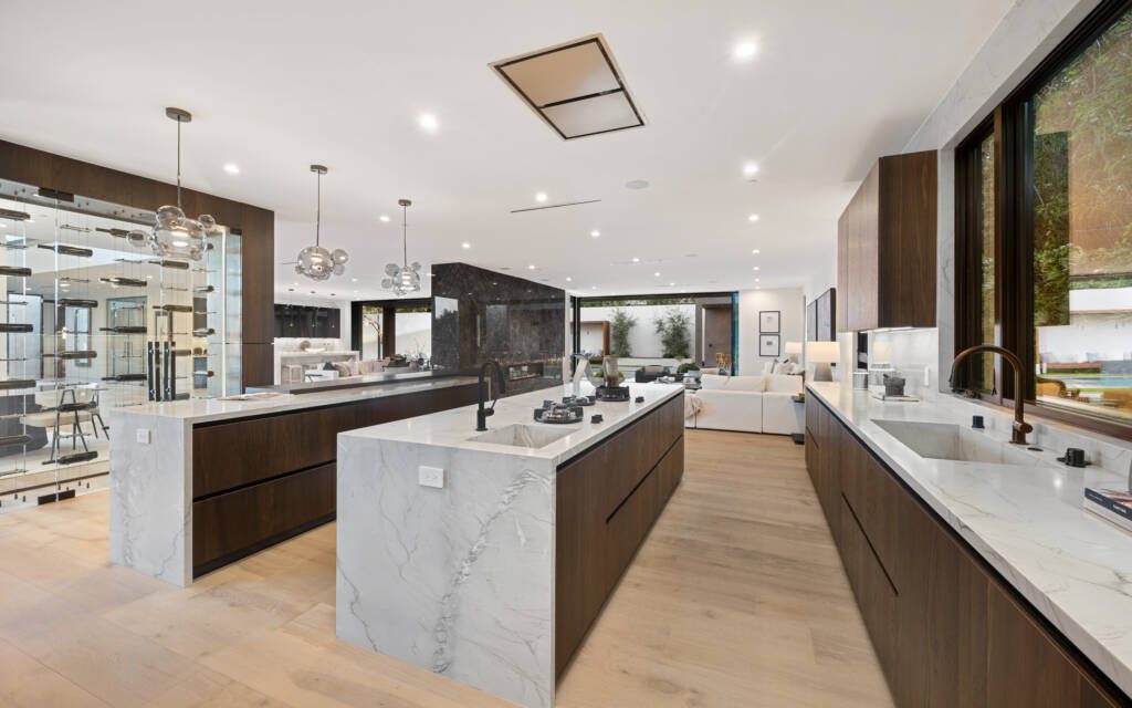 Elegant quartzite kitchen countertops by Compassion Construction