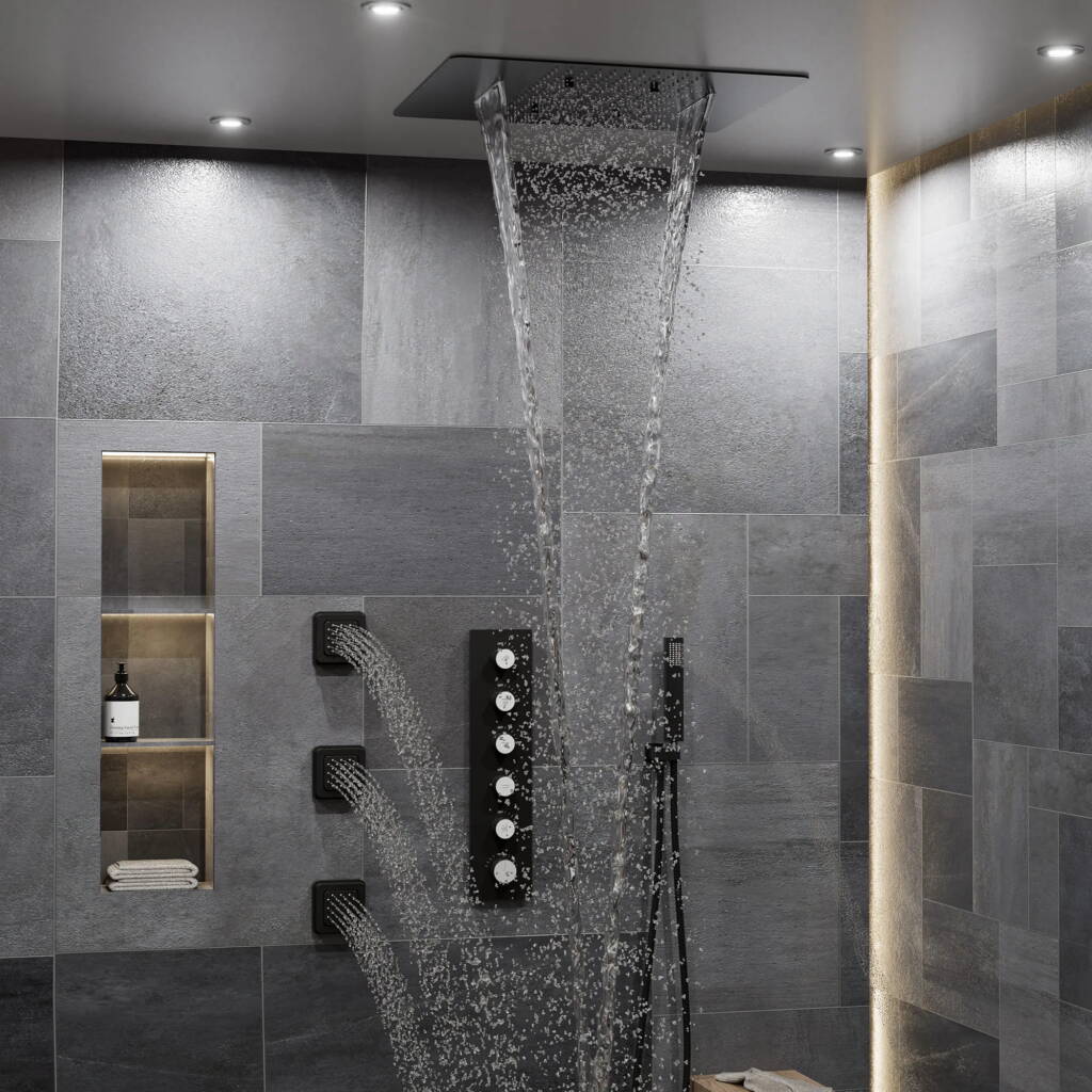 Showers -Southlake’s trusted luxury remodeling experts Spa-inspired bathroom renovation with digital shower controls